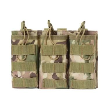 Imagem de Bolsa Tripla Para Carregadores Molle M4 M16 AK AR15, Coldre De Cintura