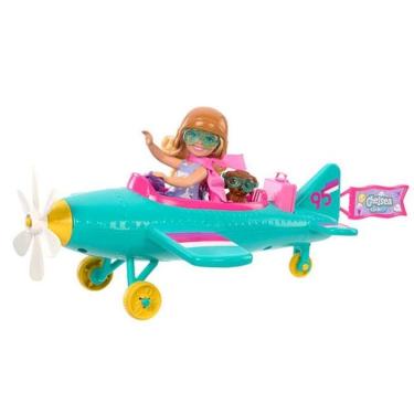 Imagem de Barbie Fantasy Chelsea Piloto De Avião Com Acessórios Mattel