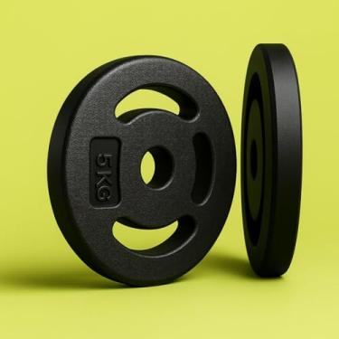 Imagem de Anilha Peso de Academia Halter 5kg Halteres Peso Musculação Anilhas e Barras Pesinhos de Academia