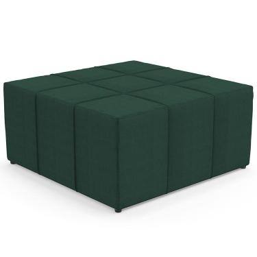 Imagem de Puff Quadrado Milano 90x90cm W01 Linho Verde Musgo