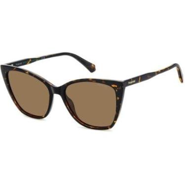 Imagem de Óculos de Sol Polaroid 4181 S 086 56SP Marrom Feminino - Marrom - Feminino - Único-Feminino