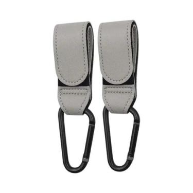 Imagem de Gancho Organizador De Carrinho De Bebê Em Couro PU Giratório 360 Graus