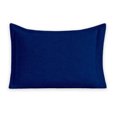 Imagem de Porta Travesseiro Piquet 70cm x 50cm - Dryka Enxovais, Azul Marinho