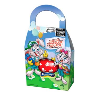 Imagem de Ovo de Páscoa Montevérgine Cestinho do Coelho Embalagens 40g
