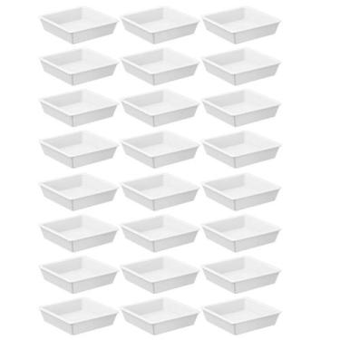Imagem de Kit 24 Molheiras Para Shoyu Brancos 50ml Sushi Potes Porta Molhos Japo