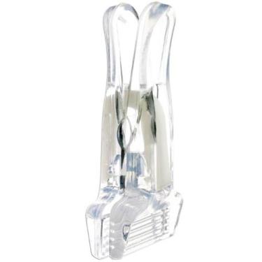 Imagem de Presilha para Cabide Prendedor de Roupa Pregador Reforçado Transparent
