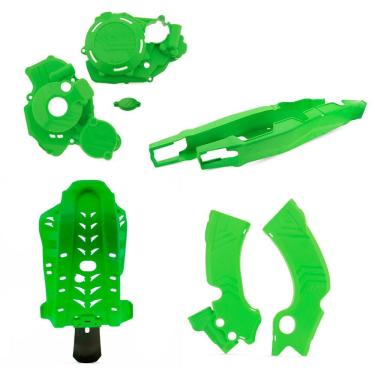 Imagem de Kit Proteção Motor Quadro Tampas Laterais Balança Amx Kawasaki Klx 450r