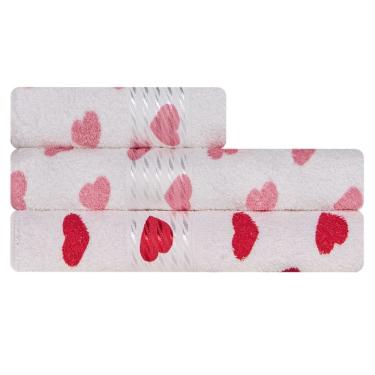 Imagem de Kit de Toalhas de Banho e Rosto 3 Peças 100% Algodão Felpudas Prisma Dohler