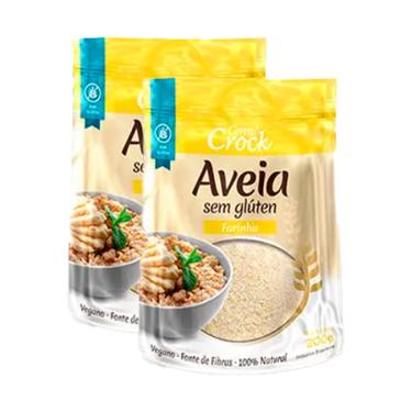 Imagem de Kit 2X: Farinha de Aveia Sem Glúten Leve Crock 200g