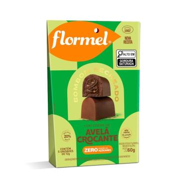 Imagem de Bombons Flormel Recheado com Creme de Avelã Crocante 60g
