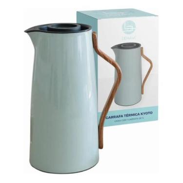 Imagem de Garrafa Térmica 1 Litro Inox Ideal Para Café, Chá E Água Branca - Leha