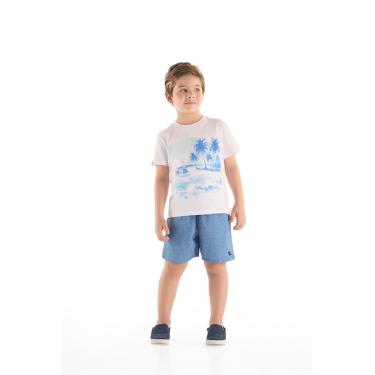 Imagem de Bermuda Infantil Microfibra Tropical Quimby-Masculino