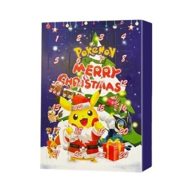 Imagem de Calendário De Advento De Natal Kawaii Pikachu Pokemon Com 24 Figuras D