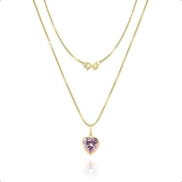 Imagem de Gargantilha Veneziana Em Ouro 18k 750 45cm e Pingente Ponto de Luz Cor