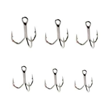 Imagem de 30PCS Anzóis Triplos De Níquel Afiados Antiferrugem Tamanhos 2-12 Com 