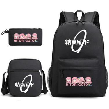 Imagem de Conjunto de mochilas escolares Bocchis Rocks Gotohs Historis Cartoon K