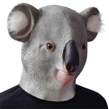 Imagem de Máscara de cosplay de Halloween, látex cinza de coala para adultos - y