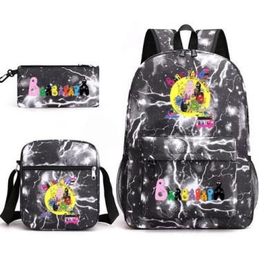 Imagem de Conjunto de mochilas escolares Bar-bapapas Cartoon Kids Nylon, 3 unida