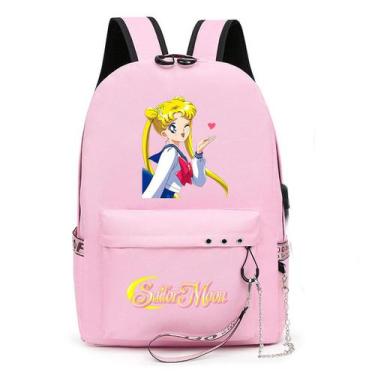 Imagem de Mochila escolar Sailers Moons Anime para crianças de nylon - yiweisai