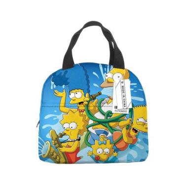 Imagem de Lancheira Simpsons Anime Tote Oxford reutilizável à prova de vazamento