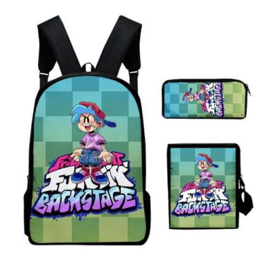 Imagem de Conjunto de mochilas Fridays Nights Anime School para crianças, 3 unid