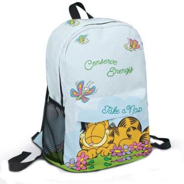 Imagem de Mochila escolar infantil Garfields com impressão 3D de algodão e polié