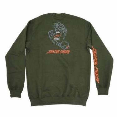 Imagem de Moletom Santa Cruz Careca Void Hand Strip - Verde-Masculino