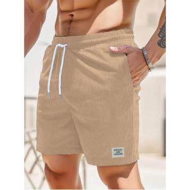 Imagem de Verão nova cor sólida rendas sweatpants veludo simples trimestre short