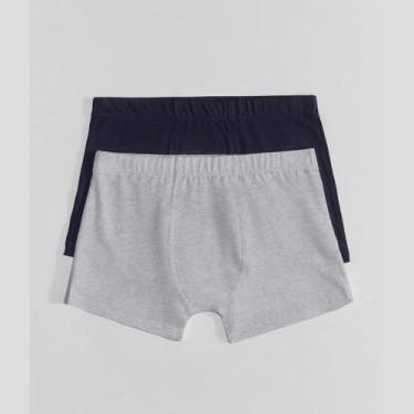 Imagem de Kit 2 Cuecas Boxer Hering - Azul-Cinza, Azul, Cinza, XG