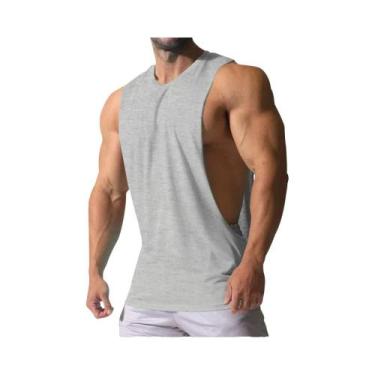 Imagem de Camiseta Sem Mangas Masculina De Verão Para Fitness, Respirável, Decot