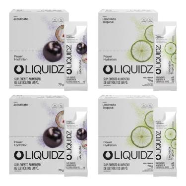 Imagem de LIQUIDZ - Eletrólitos Zero Açúcar Limonada | Jabuticaba - 4Cx - 56 Sachês-Unissex
