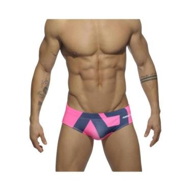 Imagem de Sunga Masculina De Secagem Rápida Com Estampa De Letras, Calção De Ban