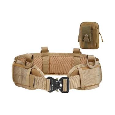 Imagem de Cinto Tático Ajustável Masculino Com Almofada E Bolso Para Trabalho Ao