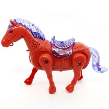 Imagem de Cavalo De Brinquedo Anda Tem Som e Luzes Cavalinho + Pilhas - M&J VARI