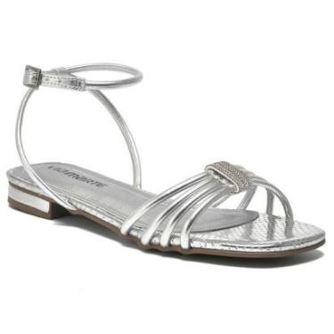 Imagem de Sandália Rasteira Feminina Prata Via Marte 202-003-01-Feminino