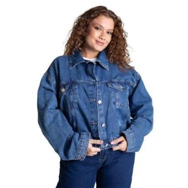 Imagem de Jaqueta Jeans Sawary Plus Size - 281514 - Azul G1-Feminino