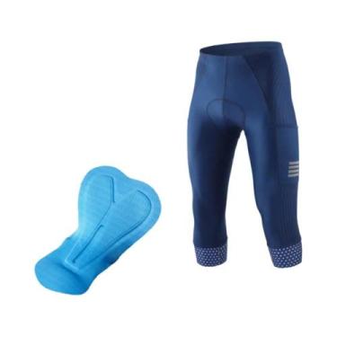 Imagem de Calças De Ciclismo Masculinas De Secagem Rápida 3/4 Com Almofada De Ge