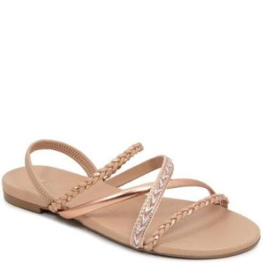 Imagem de Rasteira Slingback Tiras Matelassê Via Uno 950003-Feminino