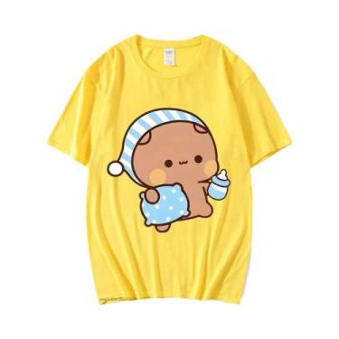 Imagem de Camisetas De Casal Kawaii BuBu Panda DuDu Bear De Manga Comprida Com E