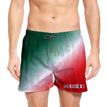 Imagem de Short Estampa Masculino Mexico Copa Verão Esporte Treino-Masculino