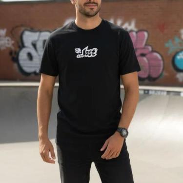 Imagem de Camiseta Lost Logo Institucional Atletas Preto, M, Preto