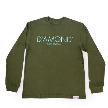 Imagem de Camiseta Manga Longa Diamond Supply Tee - Verde Militar-Masculino