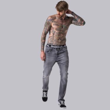 Imagem de Calça Jeans Reta Loose Rock e Soda-Masculino