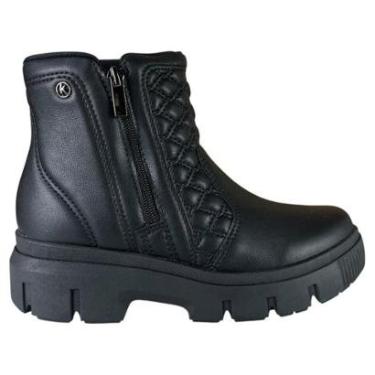 Imagem de Bota Coturno Feminino Kolosh com Ziper Sola Tratorada Cor:;Tamanho:39-Feminino