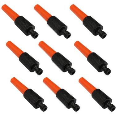 Imagem de KIT9 Bico jato ajustável Mangueira Jardim 1/2" Preto - Acrel