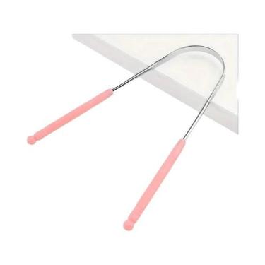 Imagem de Raspador De Língua Em Aço Inoxidável Em Formato De U Para Remoção De P