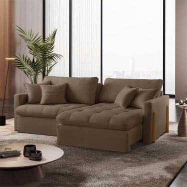 Imagem de Sofá Cama Lisboa Retrátil e Reclinável 260cm Braço 10cm Meu Sofá Onlin