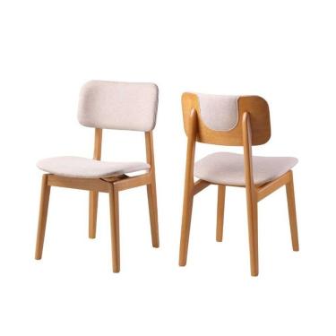 Imagem de Cadeira Estofada Moderna em Madeira - Skye - Requinte Salas