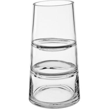 Imagem de VASO DECORATIVO ENFEITE PLANTA VIDRO 24x13x13cm TRANSPARENTE