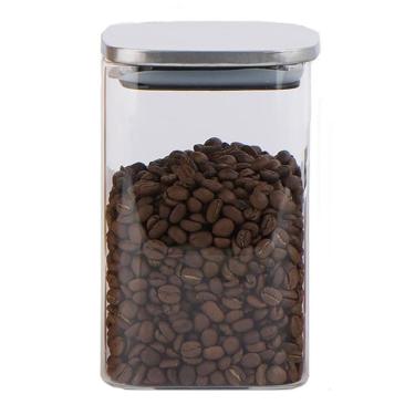 Imagem de Kit 4 Pote Mantimentos Home&Co Com Tampa Borossilicato Com Tampa Inox 1 L